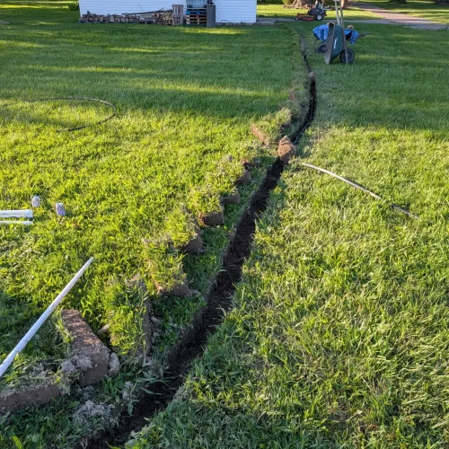 About trench view from field